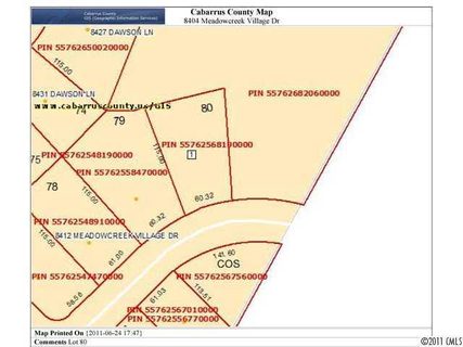 8404 Meadowcreek Village Drive 80 sold lot in Meadowcreek, Locust, NC