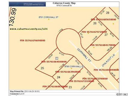 8702 Cornwall Street 25 sold lot in Meadowcreek, Locust, NC