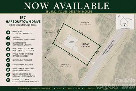 157 Harbourtown Drive active lot in Woodbridge, Kings Mountain, NC