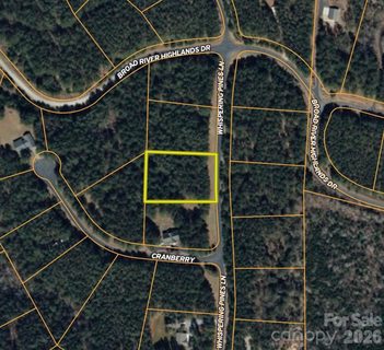 108 Whispering Pines Lane active lot in Broad River Highlands, Mooresboro, NC