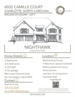 6032 Camile Court 7 sold home in Enclave at Colony, Charlotte, NC