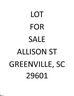 Allison Street Lot 1 sold home in Greenville, SC