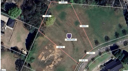 102 Bradford Way sold lot in Wedgewood, Anderson, SC