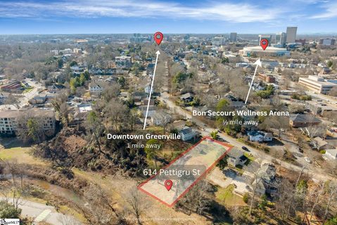 614 Pettigru Street sold lot in Pettigru Historic, Greenville, SC