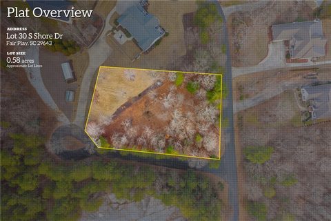 Lot 30 South Shore Drive pending home in Park View, Fair Play, SC